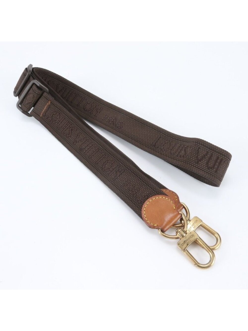 Louis Vuitton Bag Leather Nylon Shoulder Strap